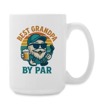 Best Grandpa By Par Funny Golf Men Women Golfer - Large Mug 440 ml - white - Right