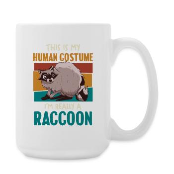 raton laveur Costume humain Humour - Grande tasse 440 ml - blanc - Droite
