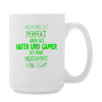 Gamer Gamer Nerd Father Saying Father's Day Funny - Large Mug 440 ml - white - Right