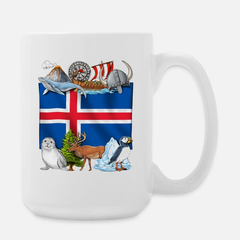 Island Pride - Große Tasse 440 ml - Weiß