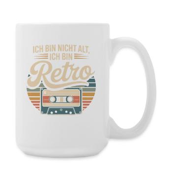 Ich bin Retro Kassette - Große Tasse 440 ml - Weiß - Rechts