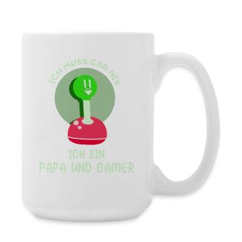Father's Day Father Gamer Gaming Video Games Dad - Large Mug 440 ml - white - Right