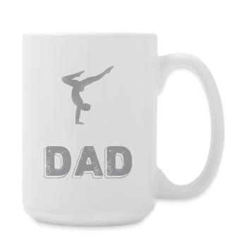 Gymnastics Dad Silhouette Design - Große Tasse 440 ml - Weiß - Rechts