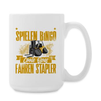 Opa Staplerfahrer - Große Tasse 440 ml - Weiß - Rechts