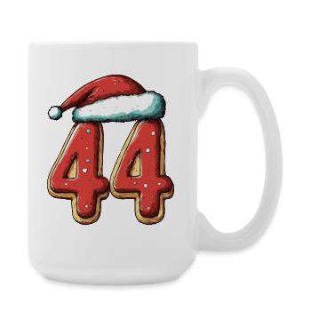 44 Number Biscuit Christmas - Large Mug 440 ml - white - Right