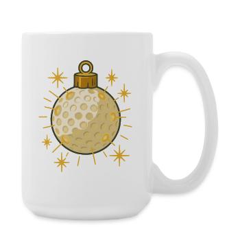 Funny Golf Ball Christmas tree decoration Design - Large Mug 440 ml - white - Right