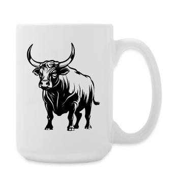 Stier - Große Tasse 440 ml - Weiß - Rechts