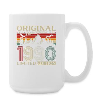 45th Birthday Original November Vintage 1980 - Large Mug 440 ml - white - Right