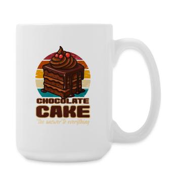 Kuchen Schoko kuchen Geschenk - Große Tasse 440 ml - Weiß - Rechts