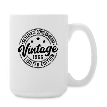 60 Jahre 1966 Vintage Retro Geburtstagsgeschenk - Große Tasse 440 ml - Weiß - Rechts