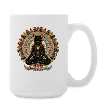 Nature Mandala Chat Wicca Ésotérisme - Grande tasse 440 ml - blanc - Droite