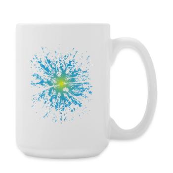 Waldweg Wandern - Bäume Natur Wildnis - Große Tasse 440 ml - Weiß - Rechts