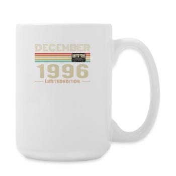December 1996 Birthday December 1996 December - Large Mug 440 ml - white - Right