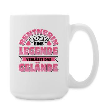 Rentnerin 2026 - Ruhestand - Pension - Große Tasse 440 ml - Weiß - Rechts