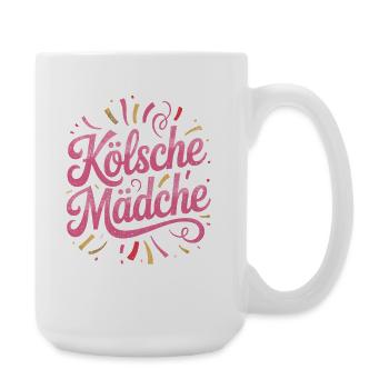 Kölsche Mädche Karneval Köln Kölle Kölsch Mädchen - Große Tasse 440 ml - Weiß - Rechts