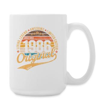 Original 1986 Vintage Living Legend 40. Geburtstag - Große Tasse 440 ml - Weiß - Rechts