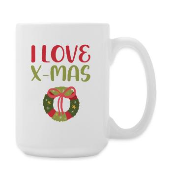 Ich Liebe Xmas Weihnachten - Große Tasse 440 ml - Weiß - Rechts