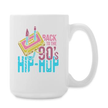 Rewind 90s Beat Rhythm Cassette Culture Sound - Große Tasse 440 ml - Weiß - Rechts