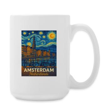 Amsterdam, Netherlands - Large Mug 440 ml - white - Right