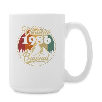 Original 1986 Vinatge Vintage Birthday Gift - Large Mug 440 ml - white - Right