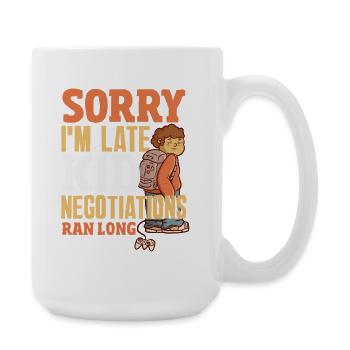 Sorry I'm late. - Large Mug 440 ml - white - Right