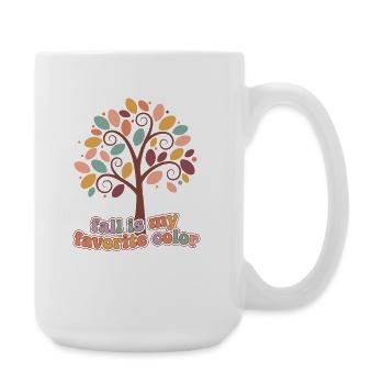Der Herbst ist meine Lieblingsfarbe Herbstliebhabe - Große Tasse 440 ml - Weiß - Rechts