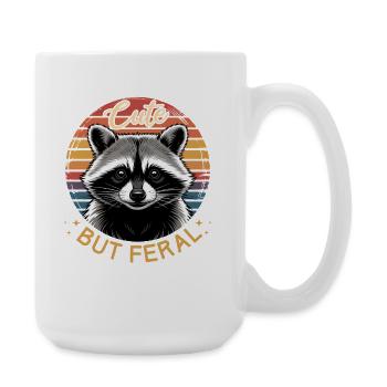 Funny Raccoon - Large Mug 440 ml - white - Right