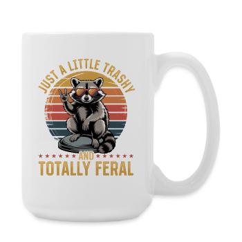 Funny Raccoon - Große Tasse 440 ml - Weiß - Rechts