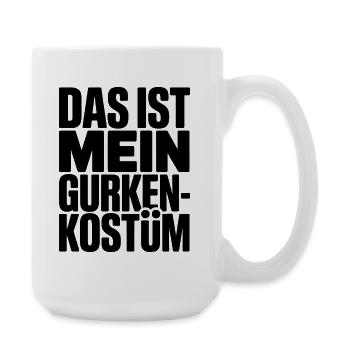 Gurke Das Ist Mein Gurken Kostüm Fasching Karneval - Große Tasse 440 ml - Weiß - Rechts