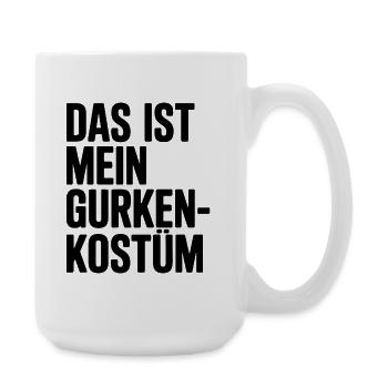Gurke Das Ist Mein Gurken Kostüm Fasching Karneval - Große Tasse 440 ml - Weiß - Rechts