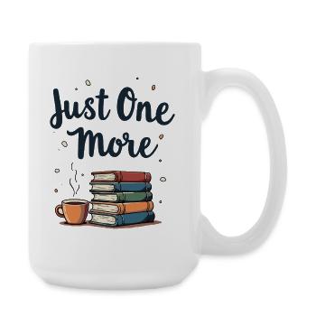 Just One More Reading Books Coffee - Large Mug 440 ml - white - Right