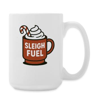 Schlitten Fuel Heiße Schokolade Becher Weihnachtsspaß - Große Tasse 440 ml - Weiß - Rechts