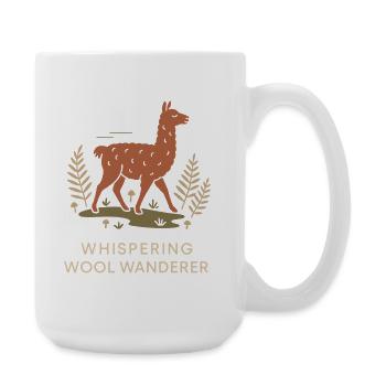 Cottagecore Llama Aesthetic Cute Farm Animal - Large Mug 440 ml - white - Right