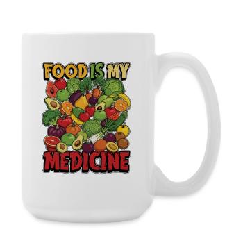 Nutritionist Food Is My Medicine Nutritional Coach - Large Mug 440 ml - white - Right
