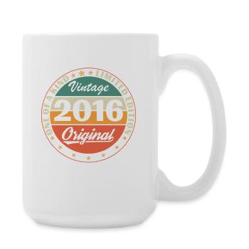 10 Year Old 2016 Vintage Retro Birthday Gift - Large Mug 440 ml - white - Right