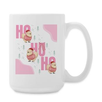 Silk Chicken Christmas Gift Accessories - Large Mug 440 ml - white - Right