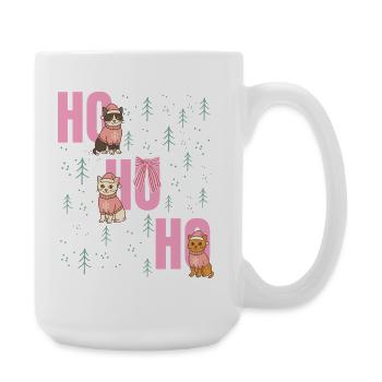 Katzen Weihnachten Geschenk für Katzenhalter Deko  - Große Tasse 440 ml - Weiß - Rechts