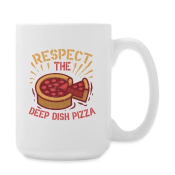 Plat profond Pizza Chicargo - Grande tasse 440 ml - blanc - Droite
