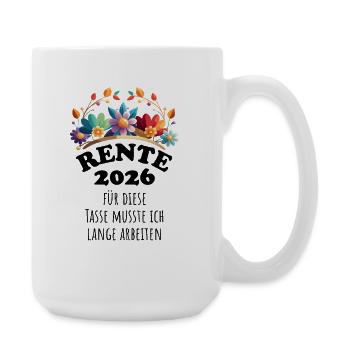 Pension | Pensioner 2026 | Retirement Mug Gift - Large Mug 440 ml - white - Right