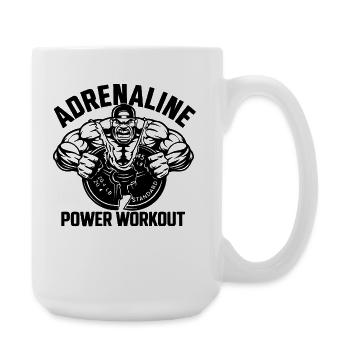Adrenalin Power Workout - Große Tasse 440 ml - Weiß - Rechts