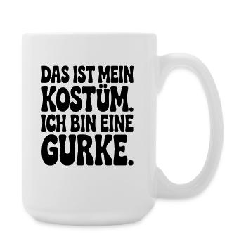 Gurke Das Ist Mein Gurken Kostüm Fasching Karneval - Große Tasse 440 ml - Weiß - Rechts