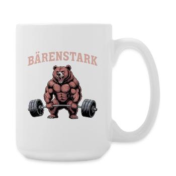 Weightlifter BÄRENSTARK Funny - Large Mug 440 ml - white - Right