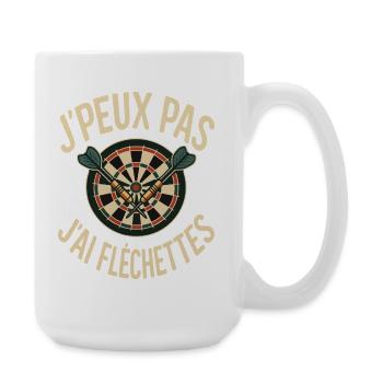 I Can't I Darts Design Darts Player - Large Mug 440 ml - white - Right