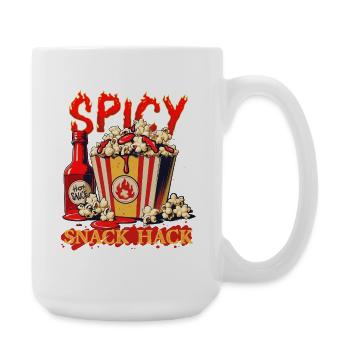 Popcorn with chilli sauce - Large Mug 440 ml - white - Right