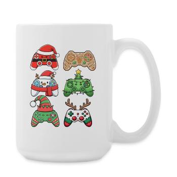 manette de jeu Noël Gamer Jeux vidéo - Grande tasse 440 ml - blanc - Droite