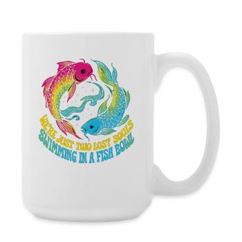 Deux âmes perdues - Poisson Koi Retro - Grande tasse 440 ml - blanc - Droite