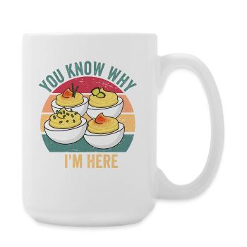 You know why I'm here: Thanksgiving Sink - Large Mug 440 ml - white - Right