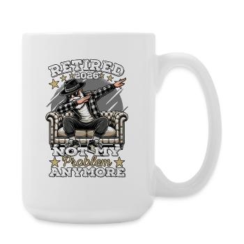 Rentner 2026, Rente Mann, Ruhestand, Legende - Große Tasse 440 ml - Weiß - Rechts