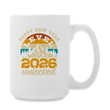 Happy New Year | Level 2026 unlocked | Gamer - Large Mug 440 ml - white - Right