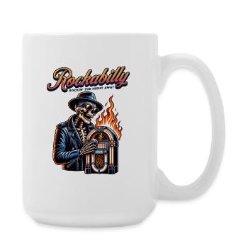 Rock and Roll Toujours et pour toujours Rockabilly 2025 - Grande tasse 440 ml - blanc - Droite